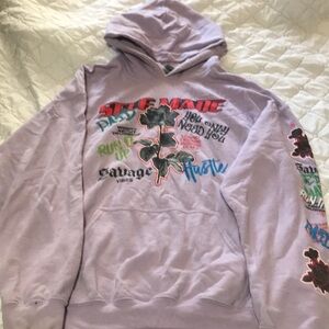 Lavender Graphic Hoodie